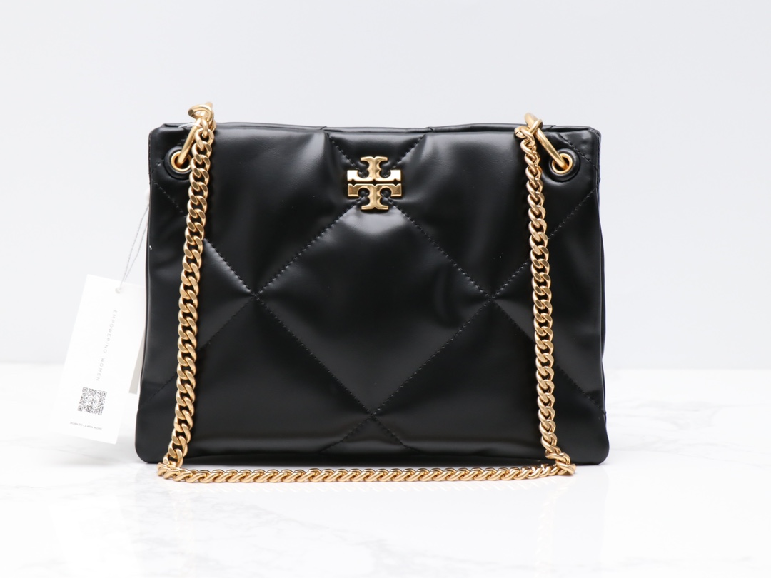 Tory Burch ～TORY BURCH 汤丽柏琦 KIRA 小号菱格纹链条肩背包女包 尺寸26.5×7.5×19
