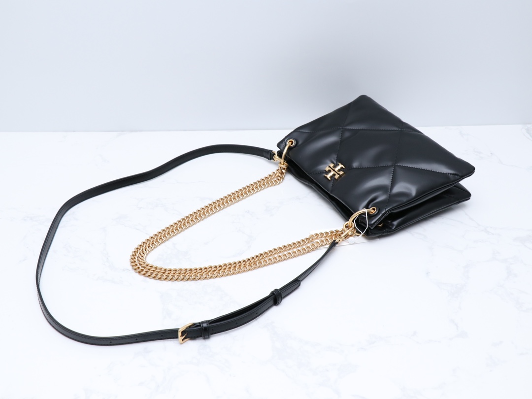 Tory Burch ～TORY BURCH 汤丽柏琦 KIRA 小号菱格纹链条肩背包女包 尺寸26.5×7.5×19