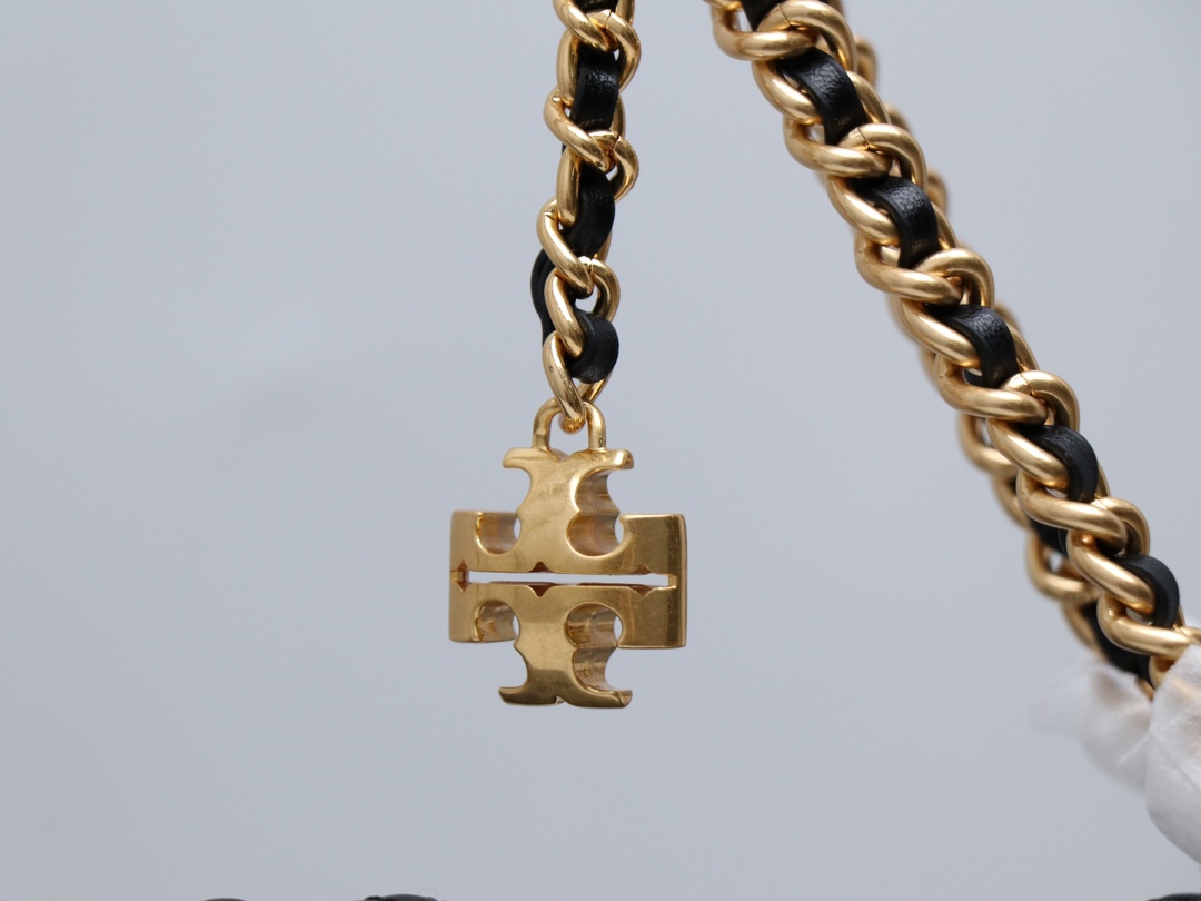 Tory Burch ～FLEMING 抽绳包 单肩垃圾袋大号 黑色 魅力隽永 Fleming 抽绳包