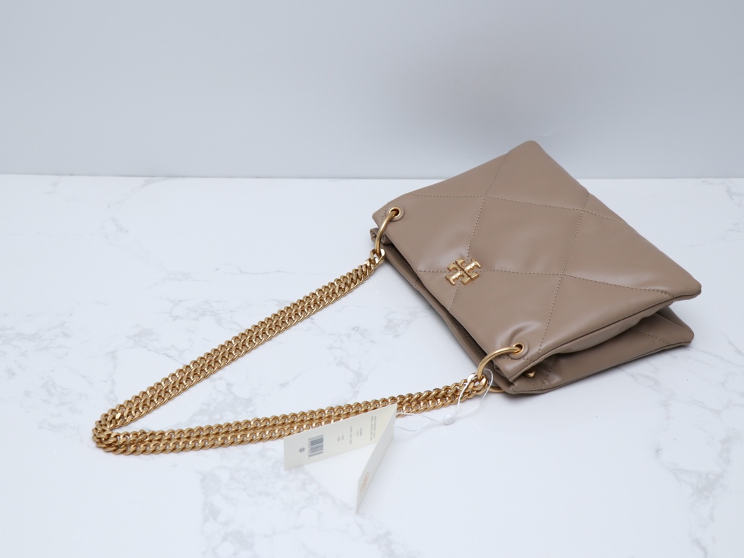 Tory Burch ～TORY BURCH 汤丽柏琦 KIRA 小号菱格纹链条肩背包女包 尺寸26.5×7.5×19