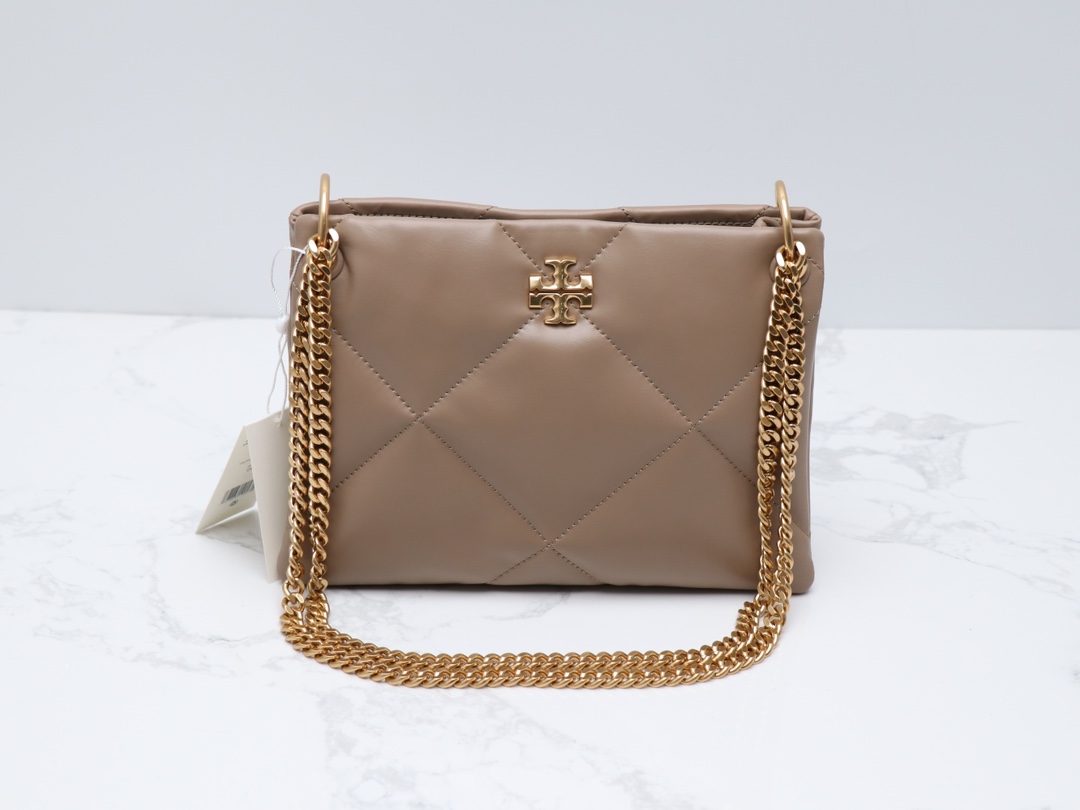 Tory Burch ～TORY BURCH 汤丽柏琦 KIRA 小号菱格纹链条肩背包女包 尺寸26.5×7.5×19