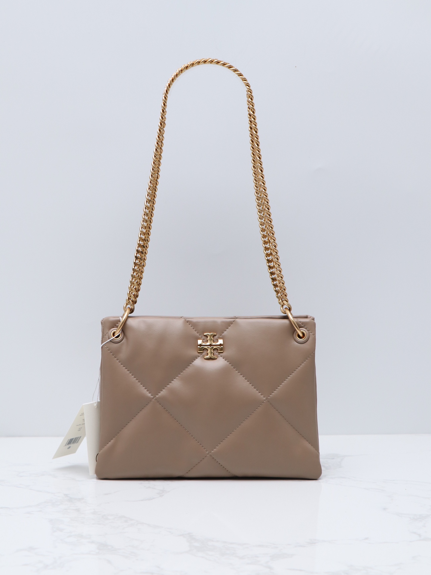 Tory Burch ～TORY BURCH 汤丽柏琦 KIRA 小号菱格纹链条肩背包女包 尺寸26.5×7.5×19