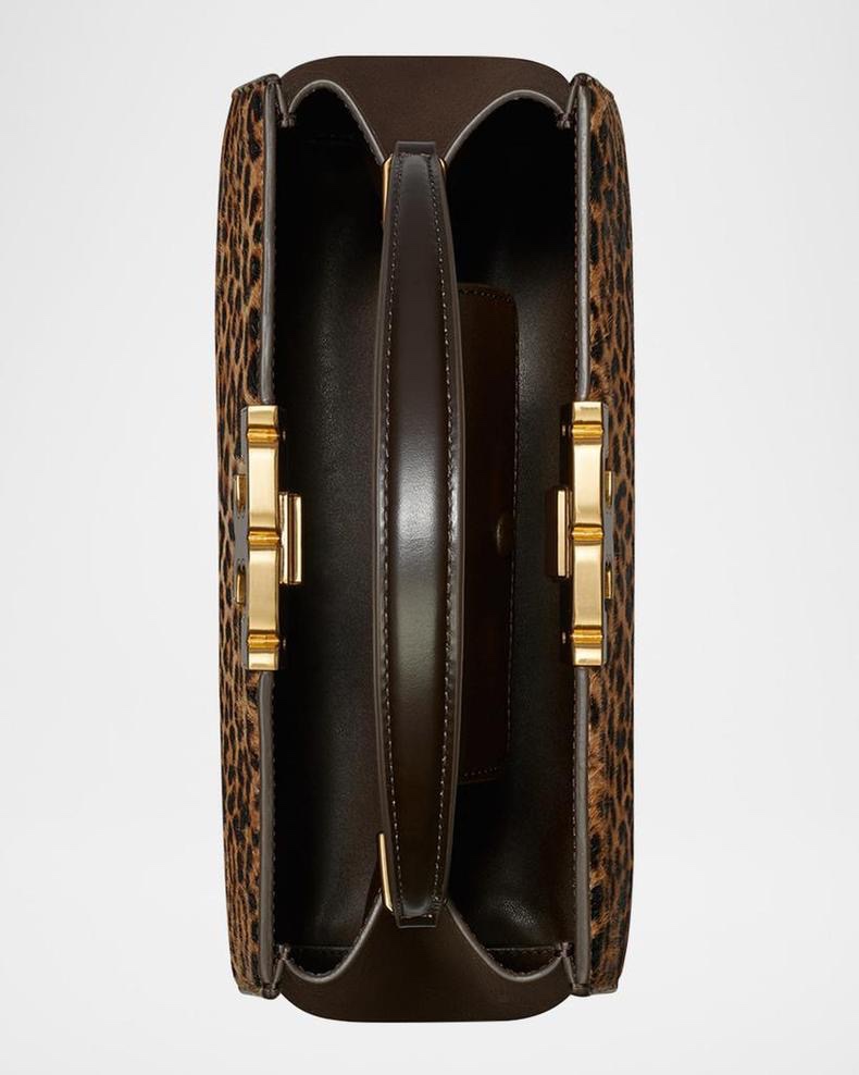 Tory Burch ～ 2024秋冬气质女人大号 btba手提包豹纹马毛手提公文包单肩斜挎