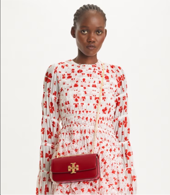 Tory Burch ～TB Eleanor新款迷你豆腐包 新版本 可调节肩带 纳帕牛皮面料 柔软舒适