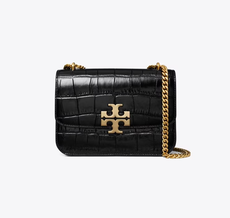 Tory Burch ～ Tory Burch ELEANOR系列 豆腐包 鳄鱼纹牛皮小金砖链条包 标志性双T五金logo