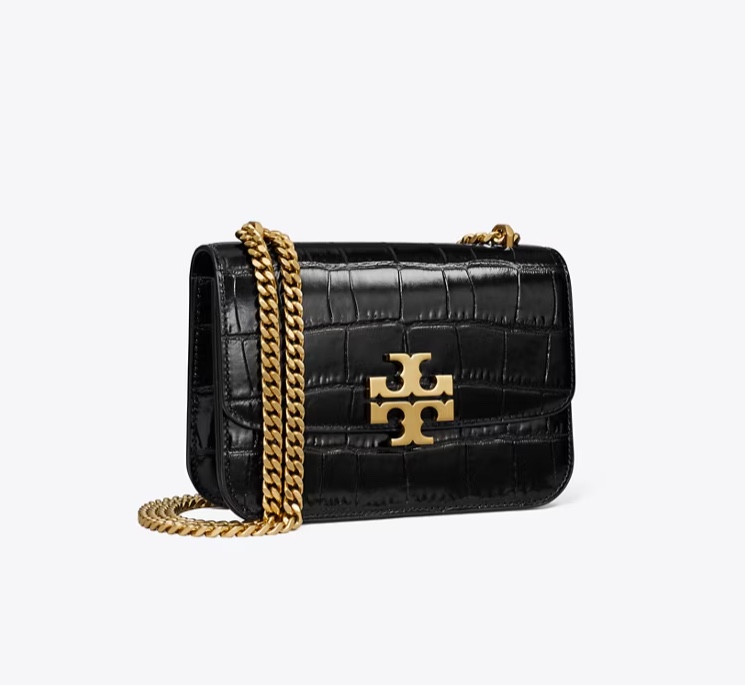 Tory Burch ～ Tory Burch ELEANOR系列 豆腐包 鳄鱼纹牛皮小金砖链条包 标志性双T五金logo
