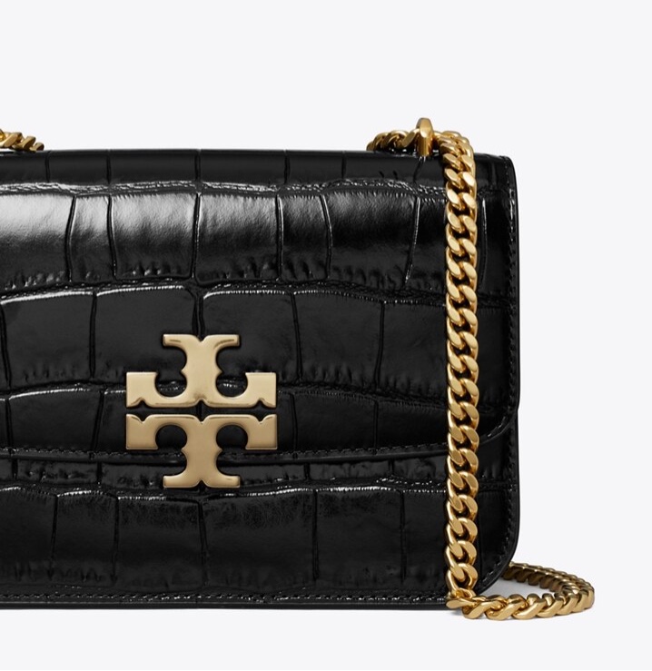 Tory Burch ～ Tory Burch ELEANOR系列 豆腐包 鳄鱼纹牛皮小金砖链条包 标志性双T五金logo
