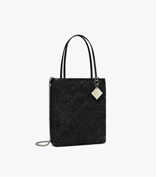 Tory Burch ～蛇年限定款 T Monogram 耀夜烫钻迷你托特包 配以烫钻装饰 寓意繁荣兴旺