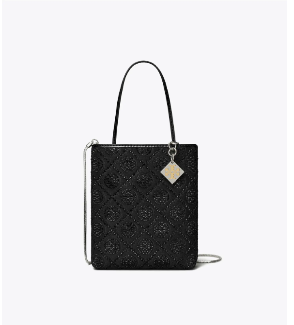 Tory Burch ～蛇年限定款 T Monogram 耀夜烫钻迷你托特包 配以烫钻装饰 寓意繁荣兴旺