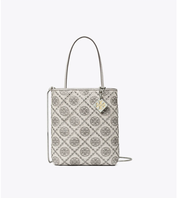 Tory Burch ～蛇年限定款 T Monogram 耀夜烫钻迷你托特包 配以烫钻装饰 寓意繁荣兴旺