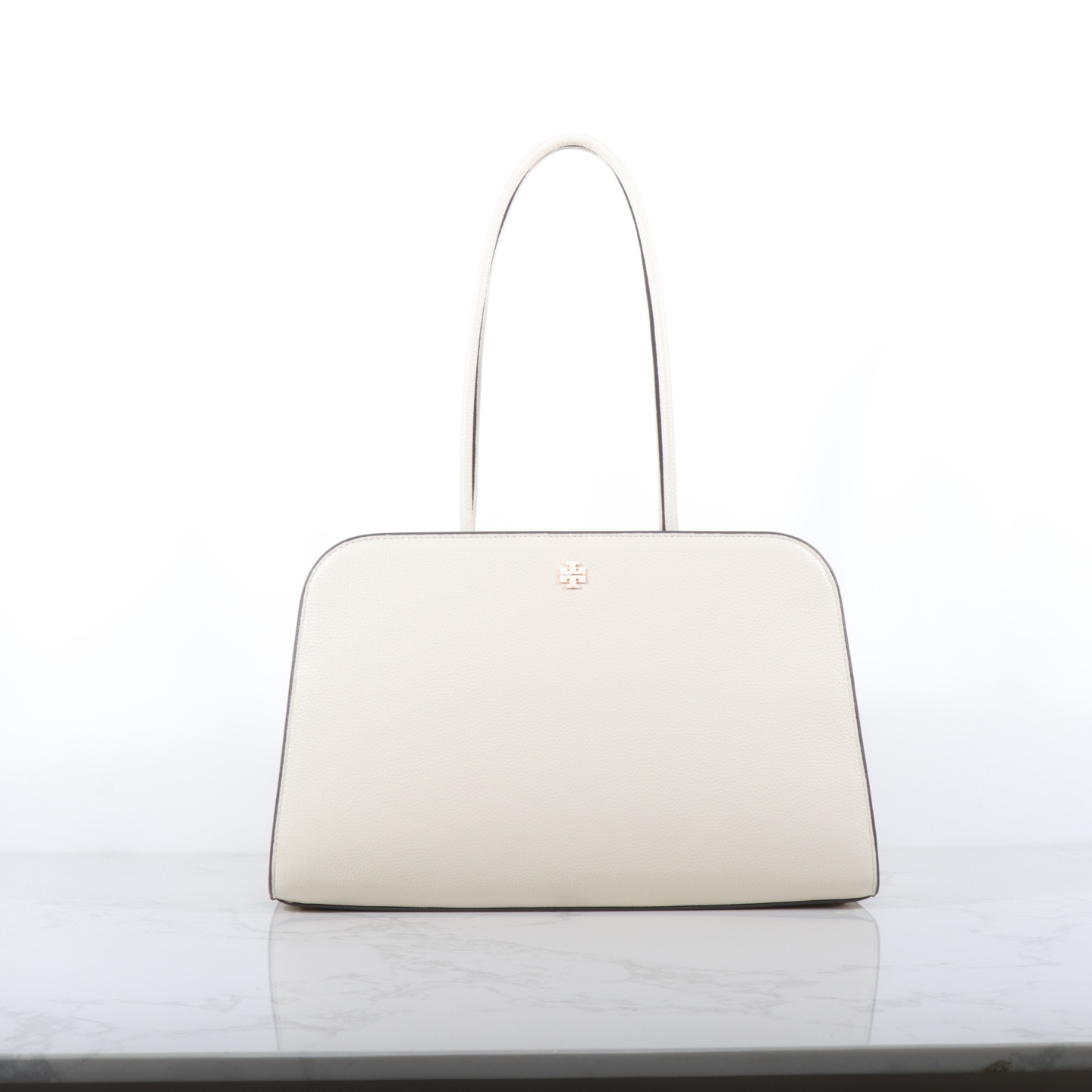 Tory Burch 款大号Tory brunch 秋冬最新款 荔枝纹头层牛皮 单肩 手提包 公文包 中隔分层设计 包内大容量