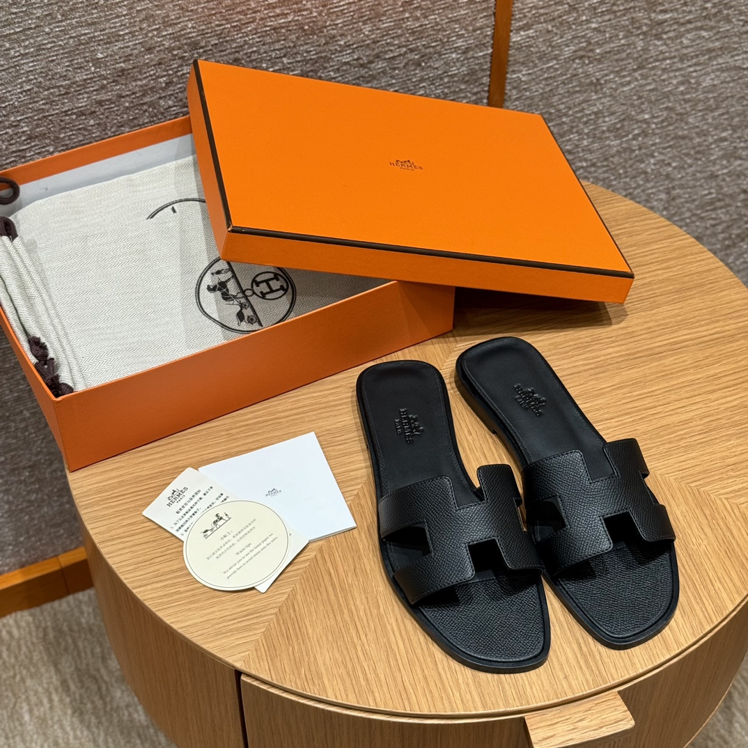 에르메스 오란 블랙 슬리퍼 레플리카 8308