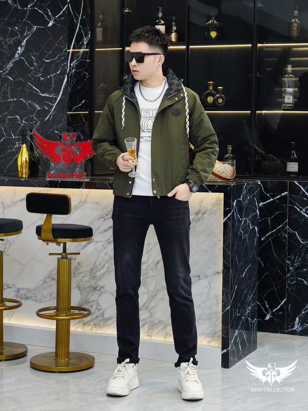 NO:540236,Autumn style new double-sided jacket Original 1:1 custom hardware accessories are fully imported and customized. Welcome to the counter comparison. Super soft Super heavy fabric has a perfect fit. Pay attention to the super comfortable fabric. Exclusive model. Non-market goods. Same size for men and women. M-XXXL,, jackets & coats, alexander wang19860909秋款新款双面穿夹克 原版1:1订制五金配件全进口原版定制 欢迎专柜对比 超柔软 超级重面料做工杠杠的版型完美 注意面料超舒服 独家款 非市场货 男女同款尺码M一XXXL,,jackets & coats,alexander wang,Men's clothing