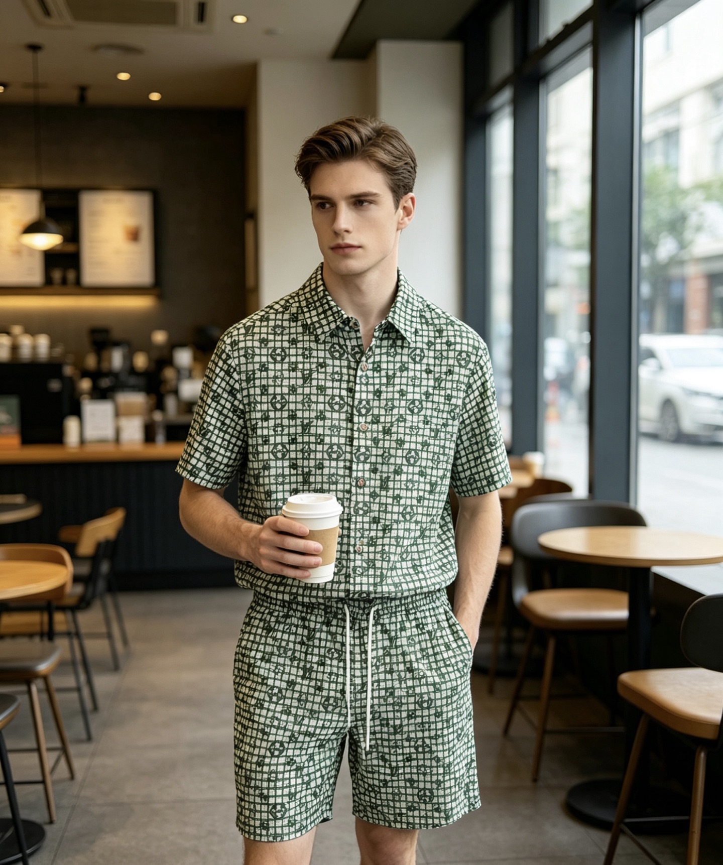 NO:929797,LV - Louis Vuitton, which started in 1854, continues to write legends with Monogram presbyopia. This casual suit combines the century-old brand heritage into shirts and shorts, and interprets the classic and timeless cool and high-end sense in daily wear.,, louis vuitton, louis vuitton, shorts, shirts,19860909LV-始于1854年的路易威登,以Monogram老花续写传奇.这套休闲套装,把百年品牌底蕴揉进衬衫与短裤,在日常穿搭里,演绎经典永不过时的清冷高级感.,,louis vuitton,louis vuitton,shorts,shirts,,Men's clothing