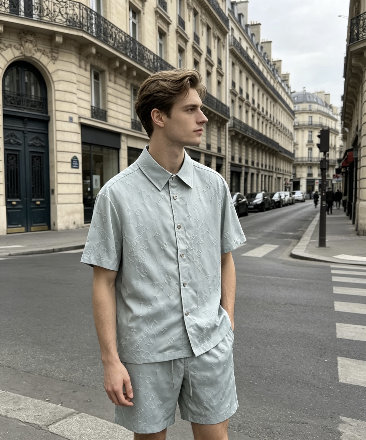 NO:849315,LV - Louis Vuitton, which started in 1854, continues to write legends with Monogram presbyopia. This casual suit combines the century-old brand heritage into shirts and shorts, and interprets the classic and timeless cool and high-end sense in daily wear.,, louis vuitton, louis vuitton, shorts, shirts,19860909LV-始于1854年的路易威登,以Monogram老花续写传奇.这套休闲套装,把百年品牌底蕴揉进衬衫与短裤,在日常穿搭里,演绎经典永不过时的清冷高级感.,,louis vuitton,louis vuitton,shorts,shirts,,Men's clothing
