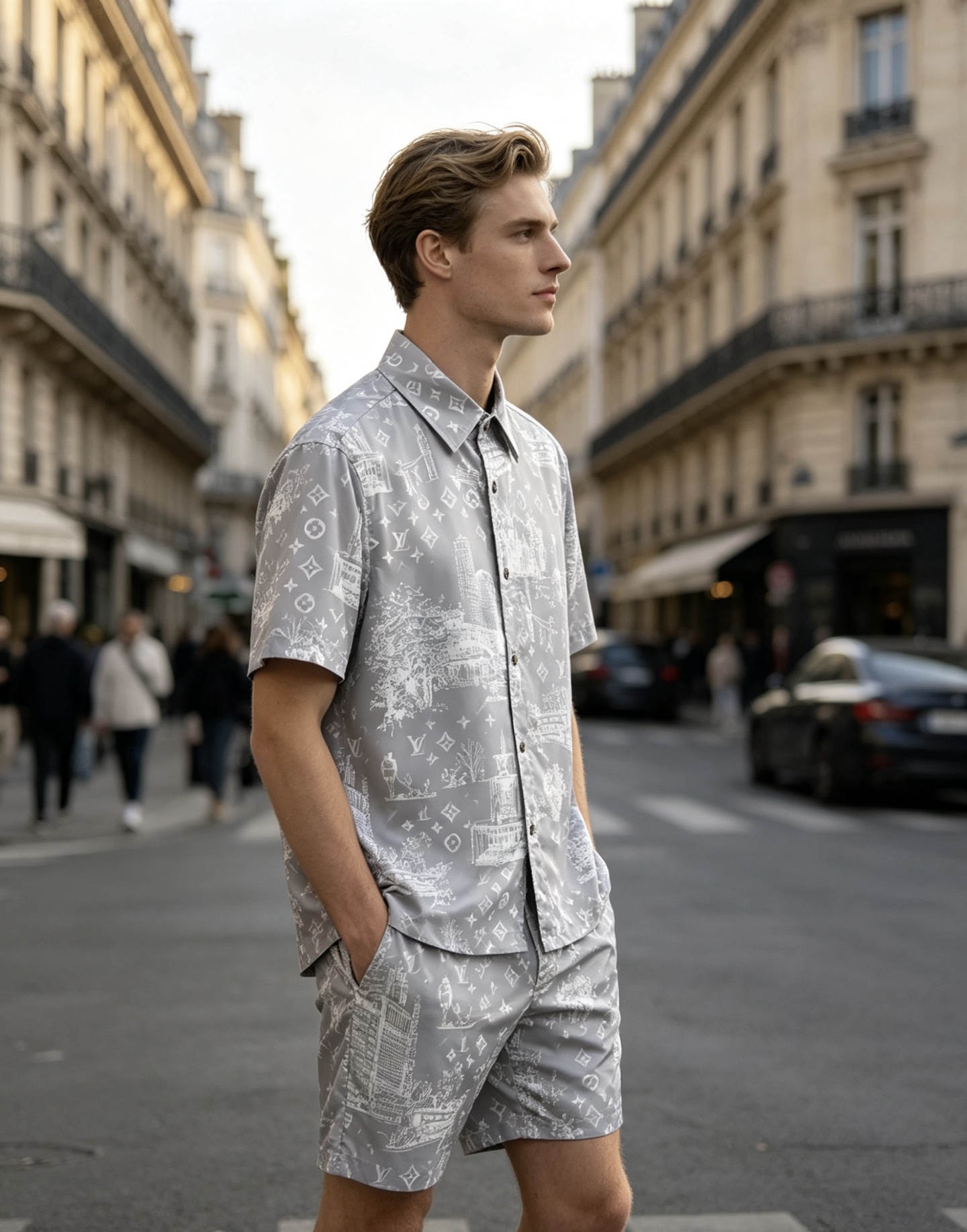 NO:849333,LV - Louis Vuitton, which started in 1854, continues to write legends with Monogram presbyopia. This casual suit combines the century-old brand heritage into shirts and shorts, and interprets the classic and timeless cool and high-end sense in daily wear.,, louis vuitton, louis vuitton, shorts, shirts,19860909LV-始于1854年的路易威登,以Monogram老花续写传奇.这套休闲套装,把百年品牌底蕴揉进衬衫与短裤,在日常穿搭里,演绎经典永不过时的清冷高级感.,,louis vuitton,louis vuitton,shorts,shirts,,Men's clothing