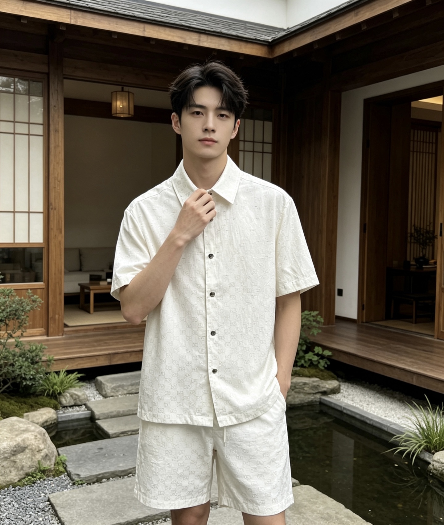 NO:936013,Mainly recommending Gucci's new summer short-sleeved shorts suit, cotton and linen fiber shorts suit, the upper body effect is great, a leisure holiday boutique!  Light luxury style, simple and elegant!  Size M-XXXL H2026 new model first release,,gucci,gucci,shorts,T-shirt,19860909主推 gucci 古驰夏季新款 短袖短裤套装,棉麻纤维面料短裤套装,上身效果非常棒,休闲度假精品！轻奢风格简约大气！ 尺码M-XXXL H2026新款首发,,gucci,gucci,shorts,T-shirt,,Men's clothing