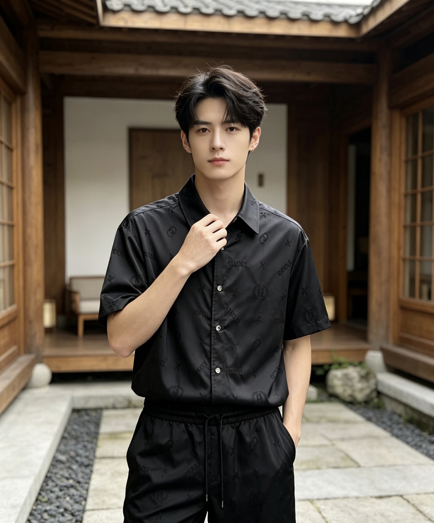 NO:904565,Mainly recommend Gucci's new summer short-sleeved Gucci lapel short-sleeved shorts suit, cotton and linen fiber shorts suit, the upper body effect is great, a leisure holiday boutique!  Light luxury style, simple and elegant!  Size M-XXXL H2026 new model first release,,gucci,gucci,shorts,T-shirt,19860909主推 gucci夏季新款短袖 古驰翻领短袖短裤套装,棉麻纤维面料短裤套装,上身效果非常棒,休闲度假精品！轻奢风格简约大气！ 尺码M-XXXL H2026新款首发,,gucci,gucci,shorts,T-shirt,,Men's clothing