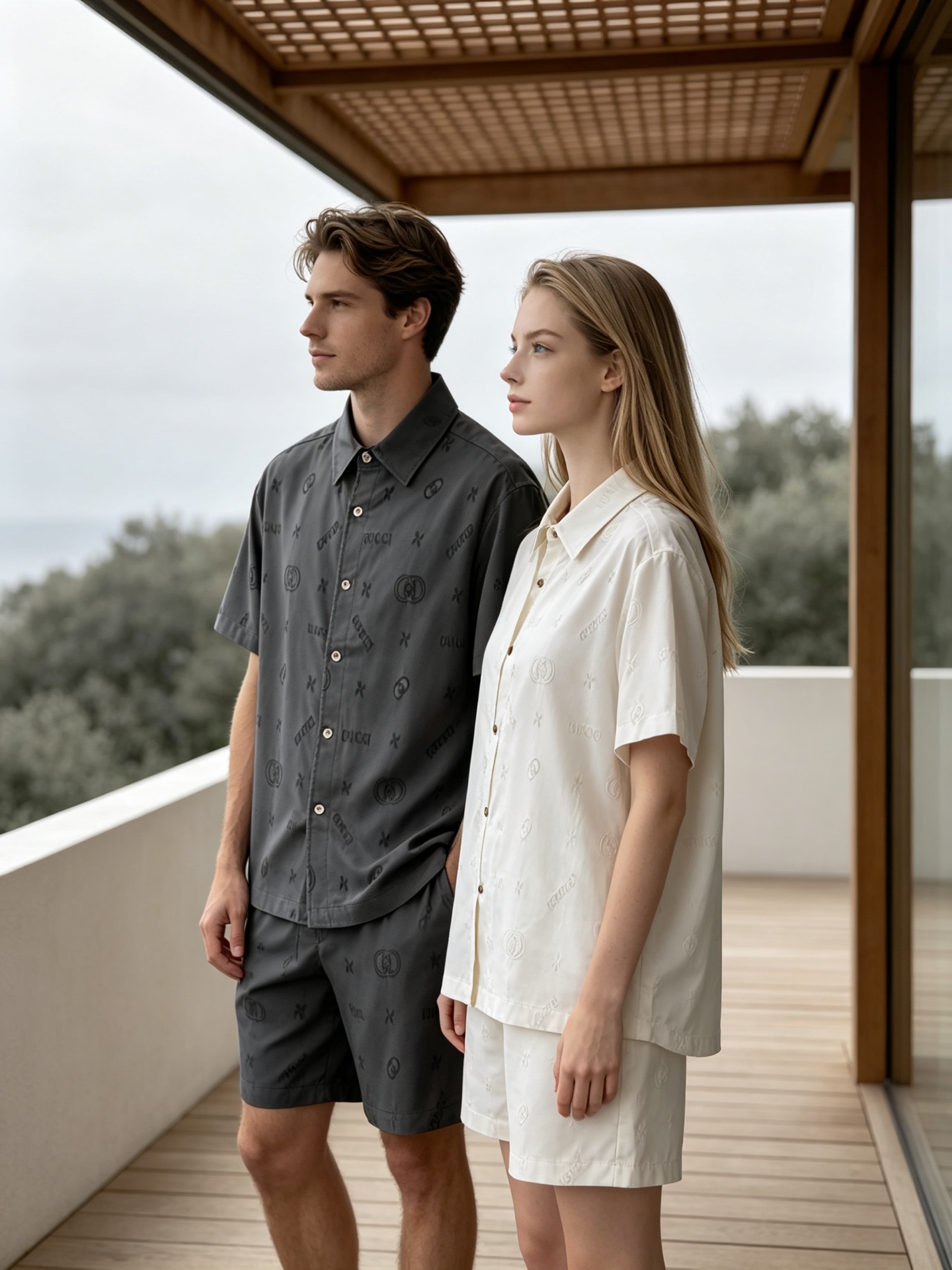 NO:936048,Mainly recommend Gucci's new summer short-sleeved Gucci lapel short-sleeved shorts suit, cotton and linen fiber shorts suit, the upper body effect is great, a leisure holiday boutique!  Light luxury style, simple and elegant!  Size M-XXXL H2026 new model first release,,gucci,gucci,shorts,T-shirt,19860909主推 gucci夏季新款短袖 古驰翻领短袖短裤套装,棉麻纤维面料短裤套装,上身效果非常棒,休闲度假精品！轻奢风格简约大气！ 尺码M-XXXL H2026新款首发,,gucci,gucci,shorts,T-shirt,,Men's clothing