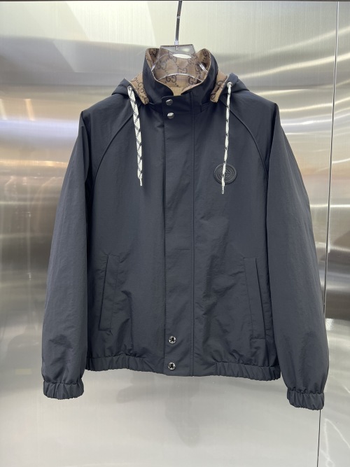 Gucci Reversible Windbreaker Jacket with GG Motif - Unisex, Fall 2025 1 Gucci Reversible Windbreaker Jacket with GG Motif - Unisex, Fall 2025