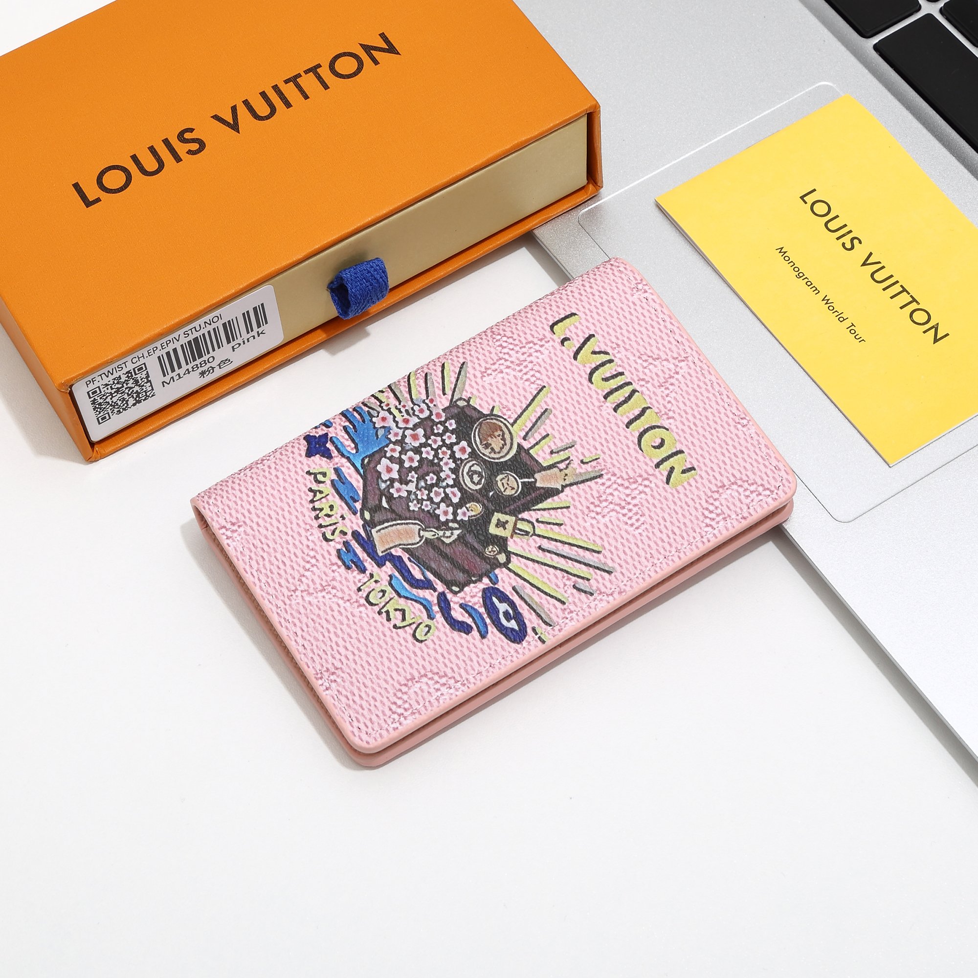 品牌：LV
货号：M14880卡包
颜色：浅蓝 白色 粉色 天蓝 橙色 绿色 绿印车