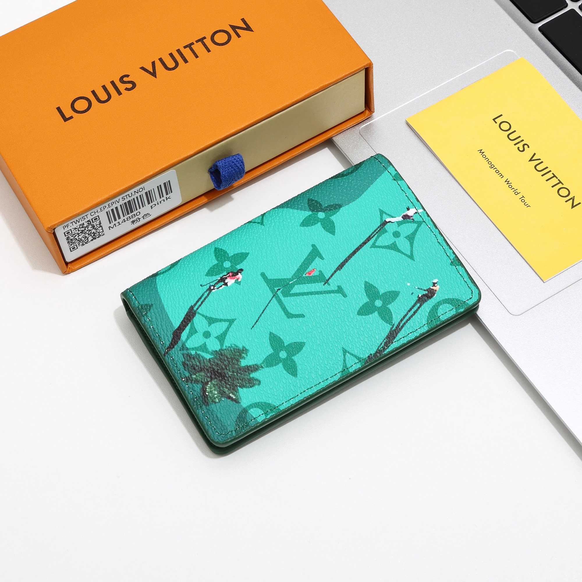 品牌：LV
货号：M14880卡包
颜色：浅蓝 白色 粉色 天蓝 橙色 绿色 绿印车