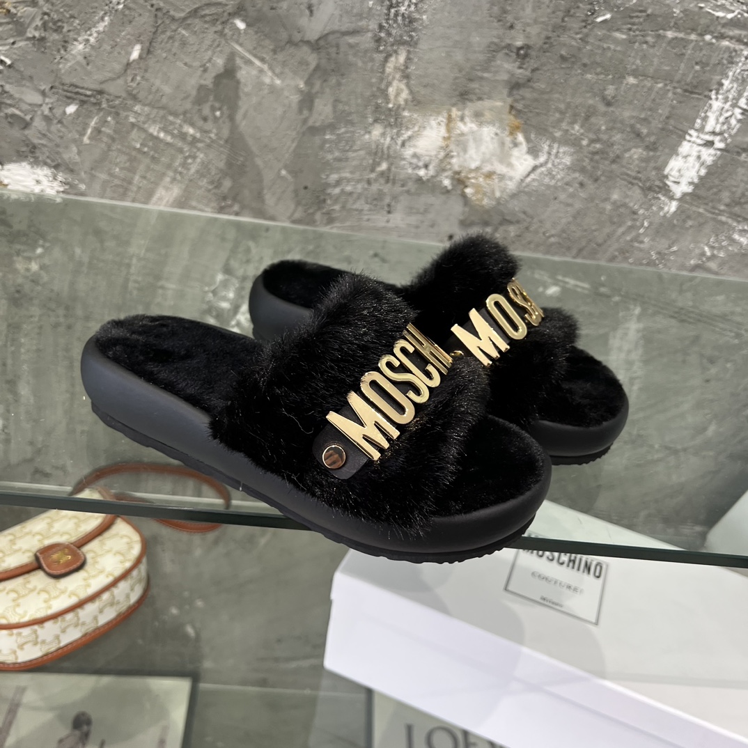 Moschino moschino 毛毛拖鞋 全网独家发布 高端懒人拖鞋 优雅不失华丽 清凉又 女孩 神器