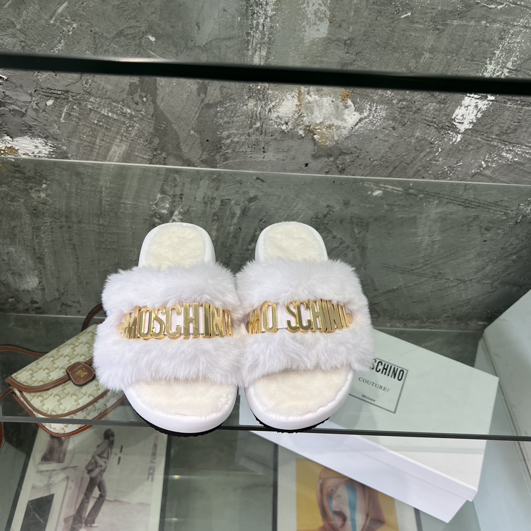 Moschino moschino 毛毛拖鞋 全网独家发布 高端懒人拖鞋 优雅不失华丽 清凉又 女孩 神器