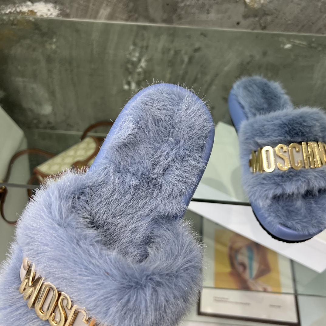 Moschino moschino 毛毛拖鞋 全网独家发布 高端懒人拖鞋 优雅不失华丽 清凉又 女孩 神器