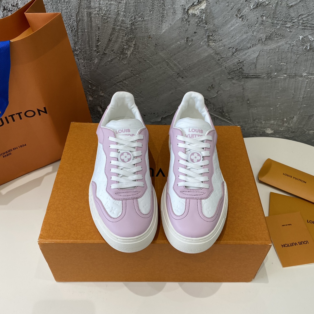 Louis Vuitton Shoes Sneakers Cowhide Rubber Fashion Casual