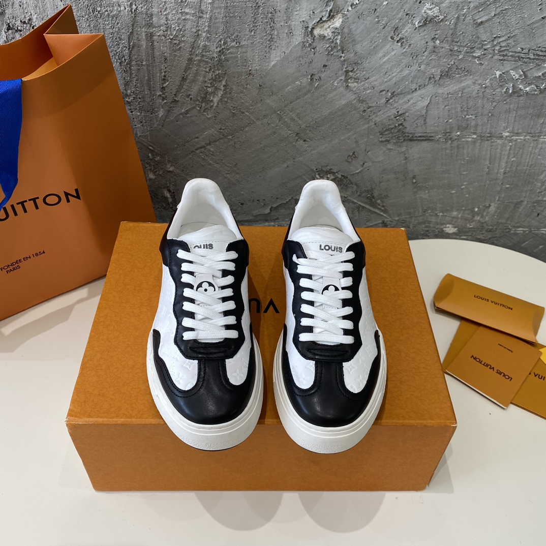 Louis Vuitton Shoes Sneakers Cowhide Rubber Fashion Casual