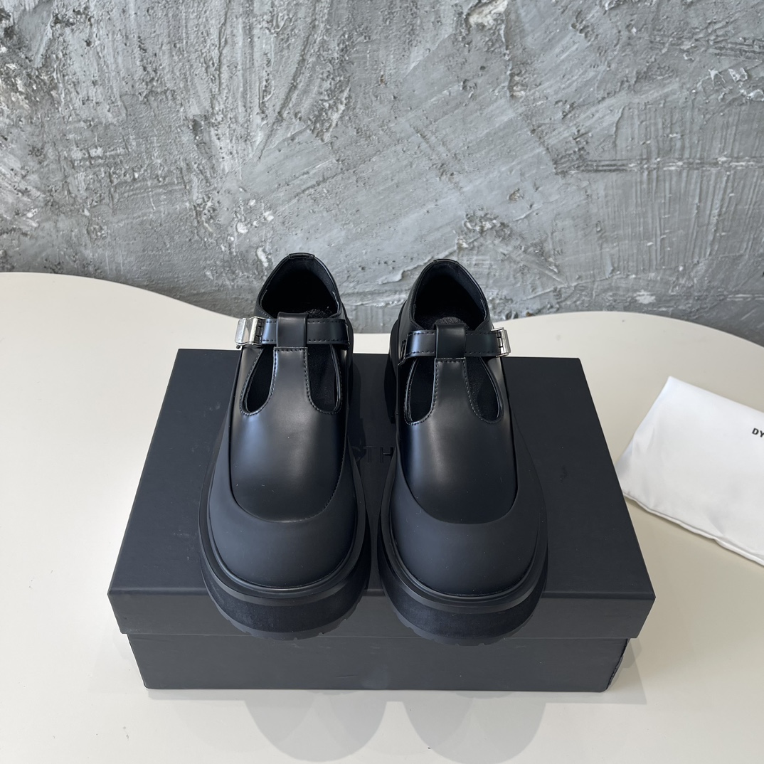 DYMONLATERY 2024 Black Series Big Head Shoes: Stylish and Comfortable Derby Shoes - 图片 1