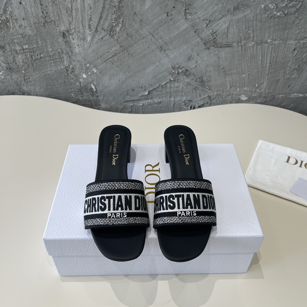 Dior Shoes Slippers Embroidery Spring Collection
