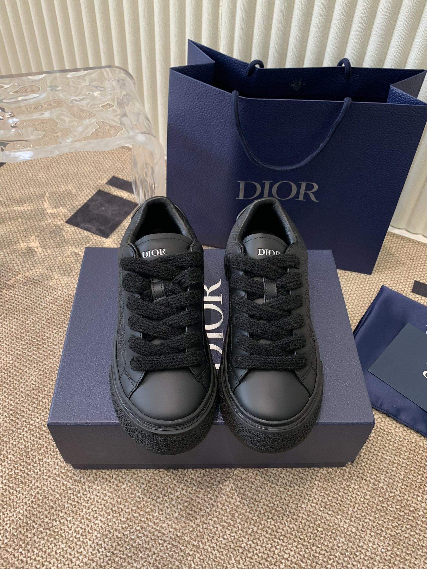 Dior Skateboard Shoes Grey Unisex Calfskin Canvas Cowhide TPU Diamond Casual