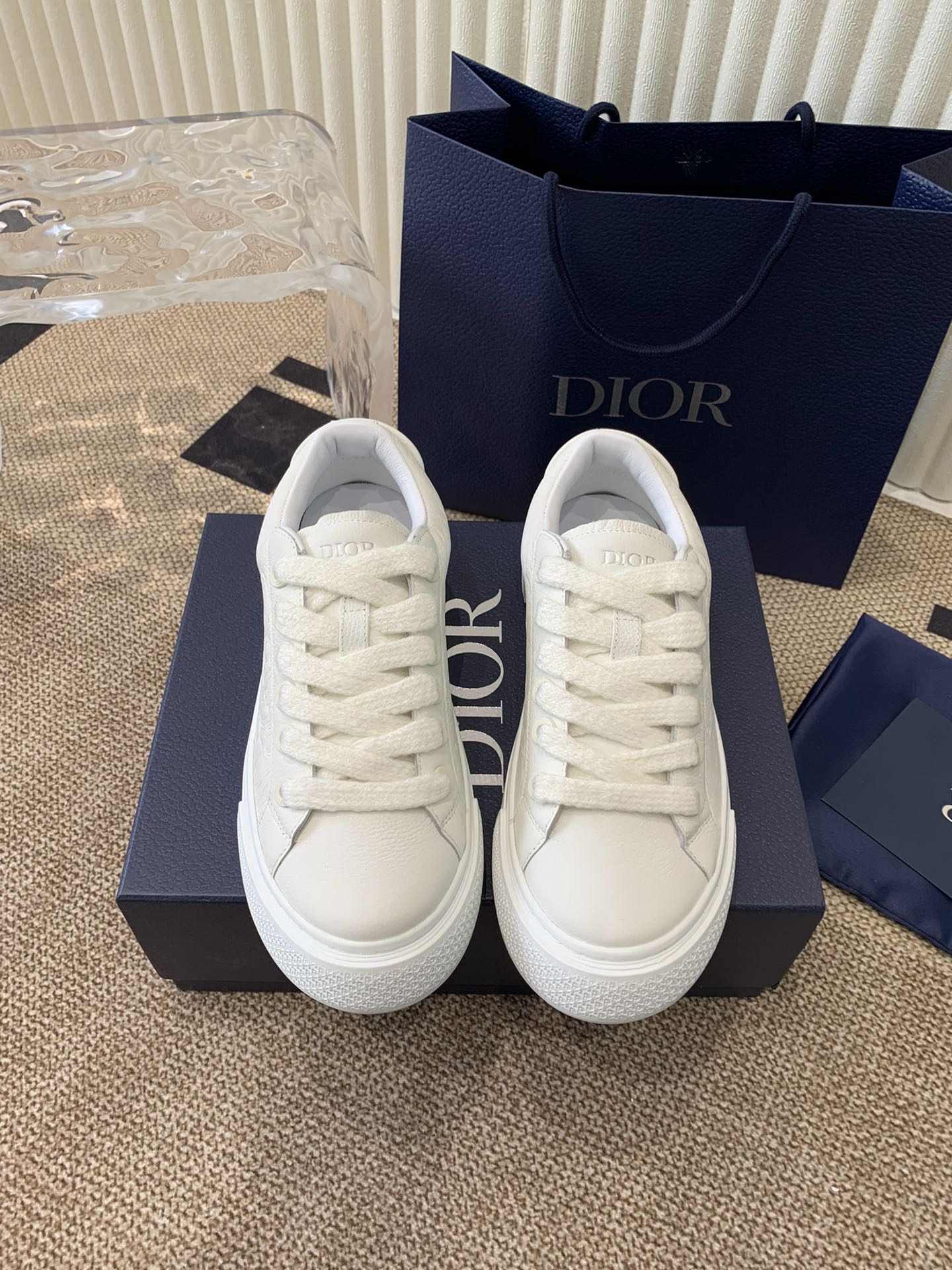 Dior Skateboard Shoes Grey Unisex Calfskin Canvas Cowhide TPU Diamond Casual