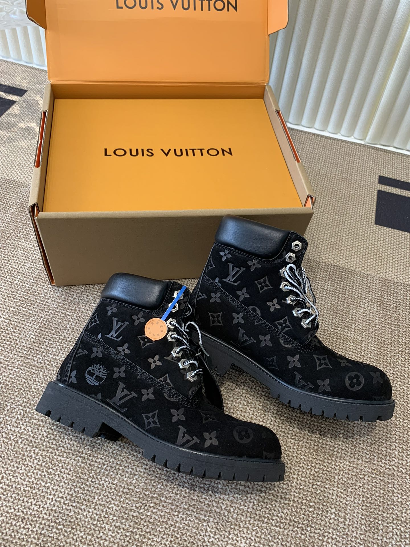 LV x Timbertanc Yellow Boots: Top Edition with Monogram Cow Leather and Italian Craftsmanship - 图片 4