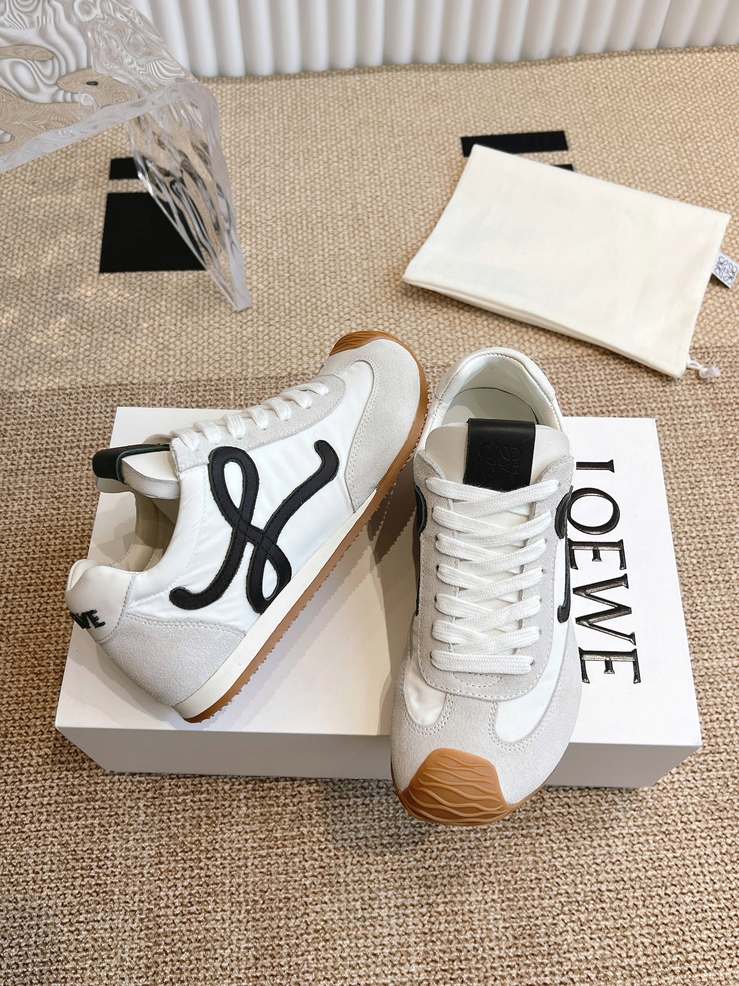 Loewe Balletrunner Sneakers: Leather & Fabric Upper, Rubber Sole, Sizes 35-45 5 i1733154342 5565 0