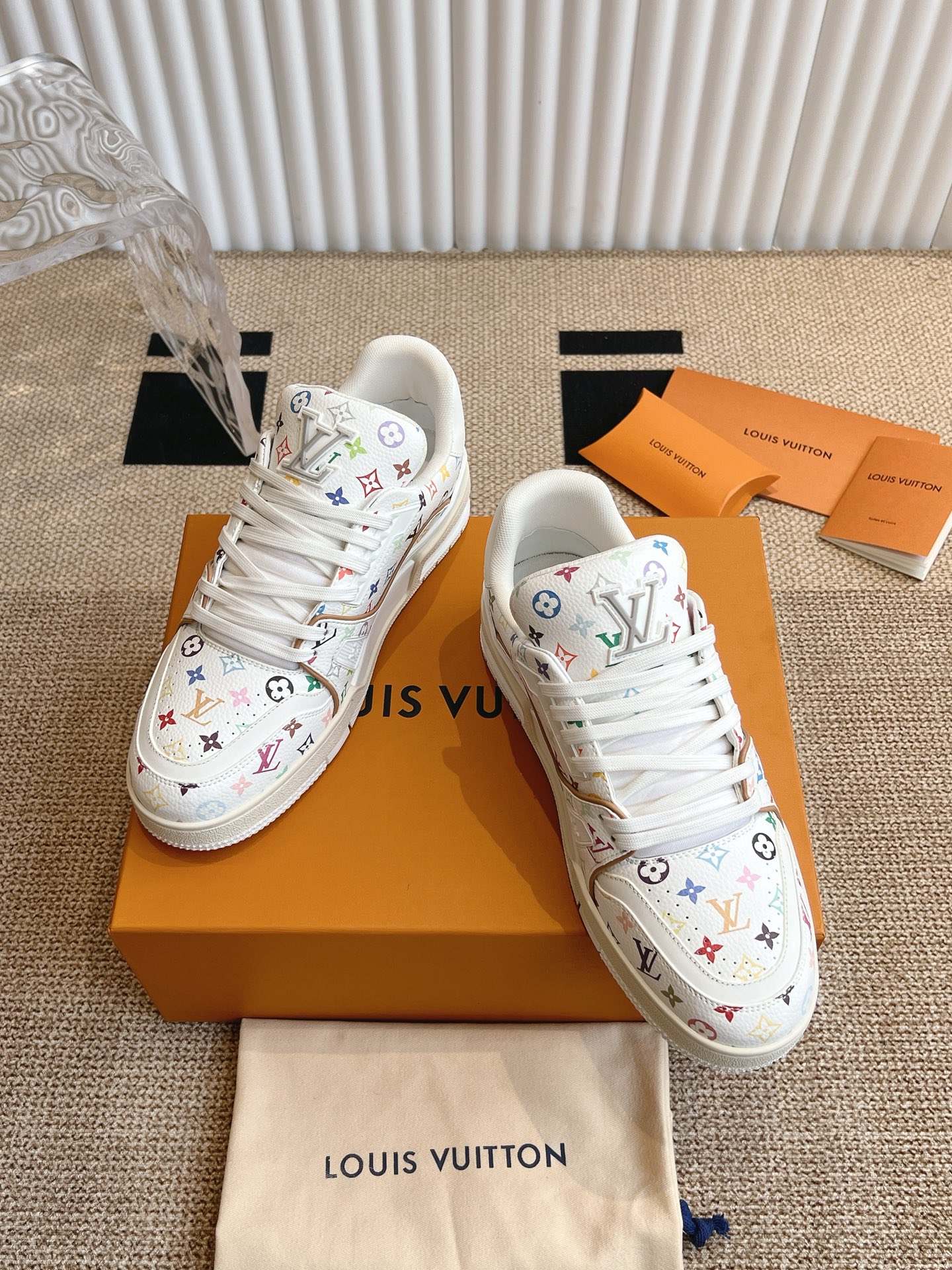 Louis Vuitton Trainer Sneaker White Monogram Leather, Luxurious Style 3 i1737133368691 3550 0 3