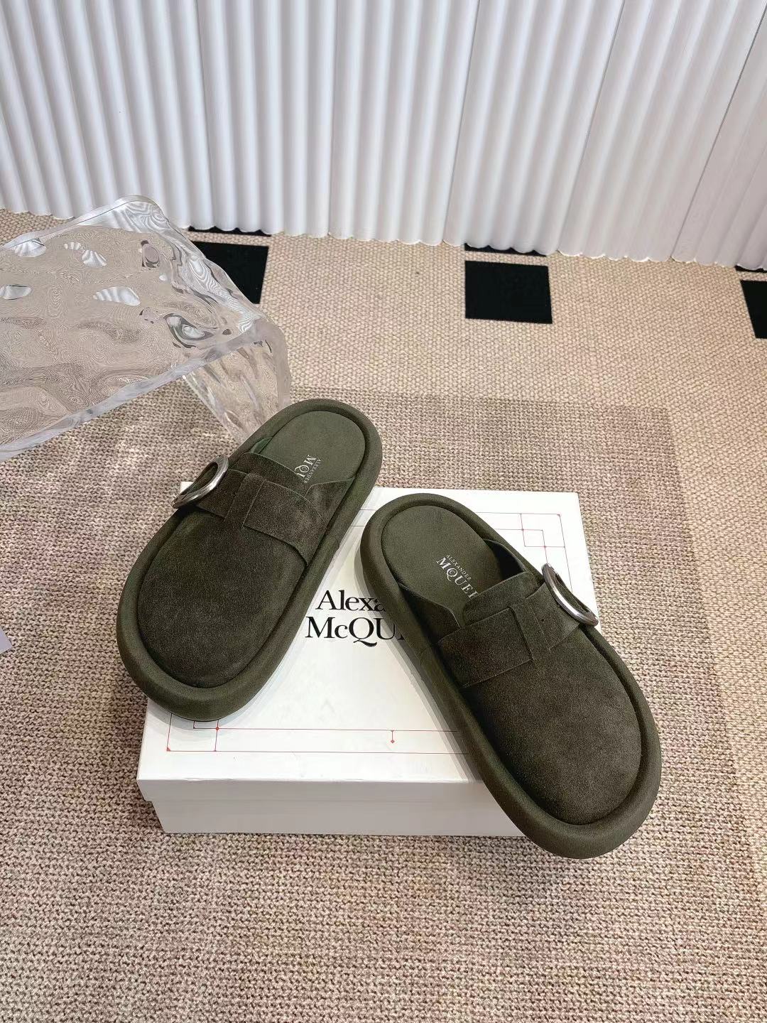 Alexander McQueen 女340 大头包头拖 勃肯拖‼ ‼