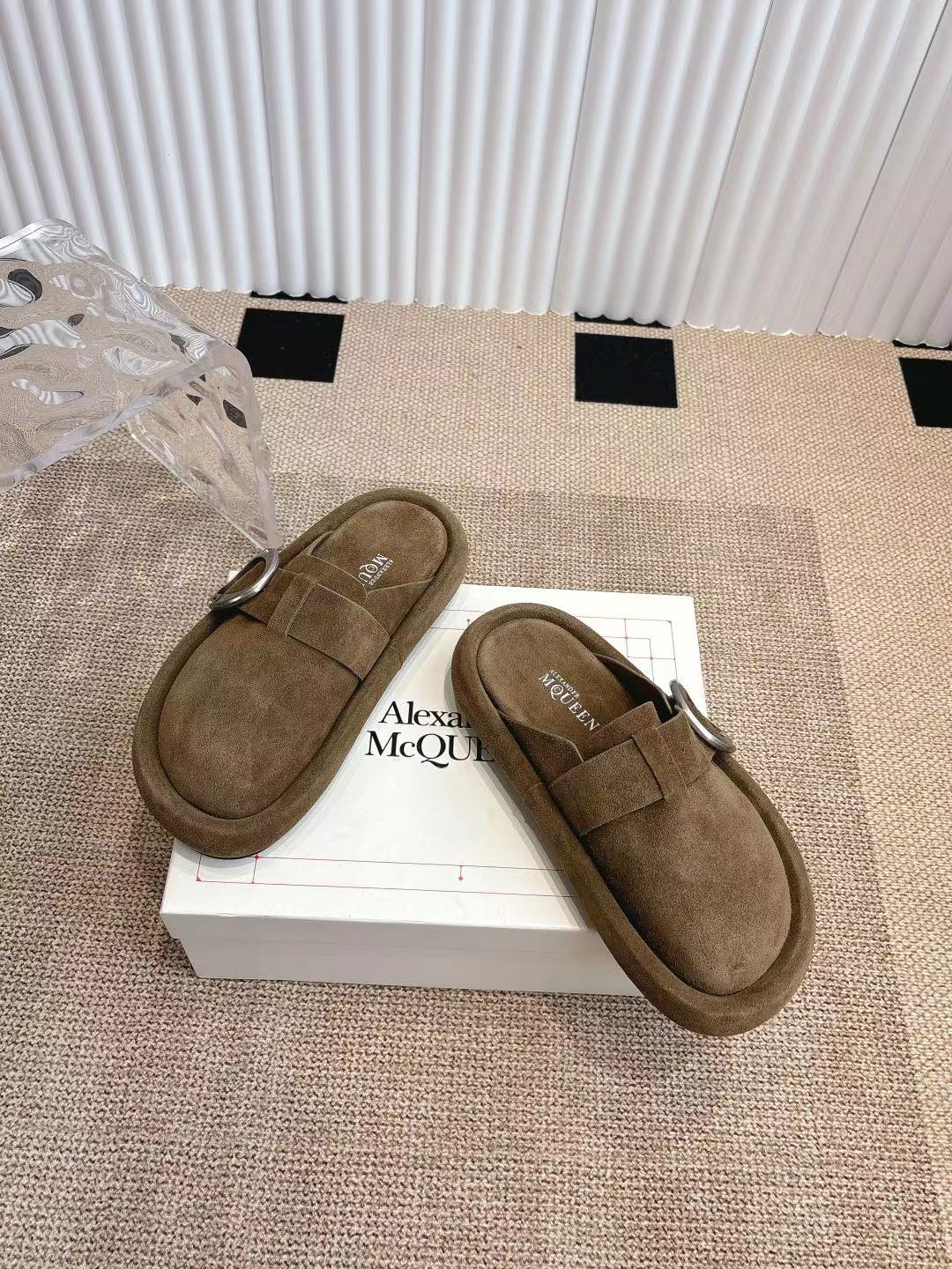 Alexander McQueen 女340 大头包头拖 勃肯拖‼ ‼