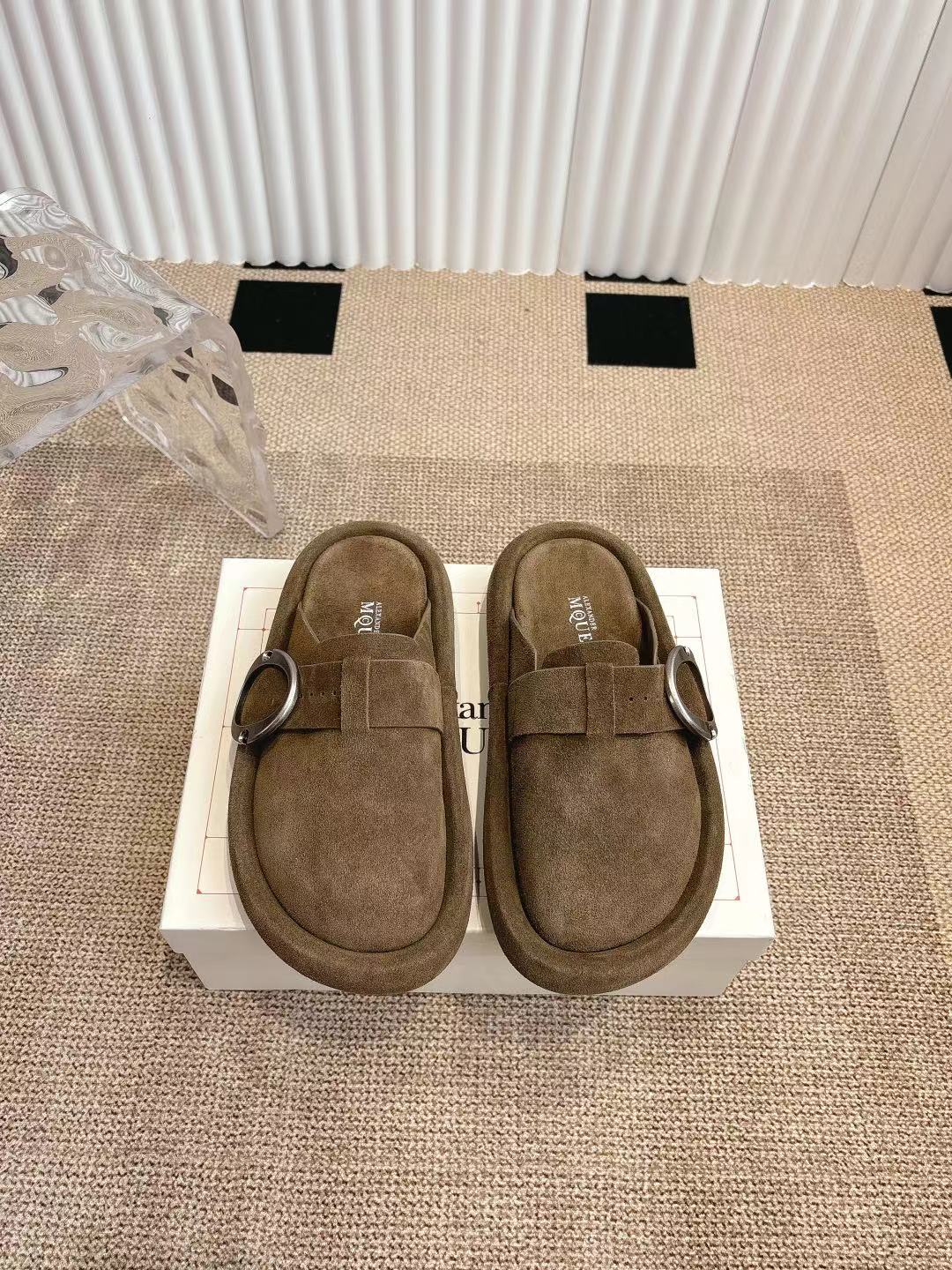 Alexander McQueen 女340 大头包头拖 勃肯拖‼ ‼