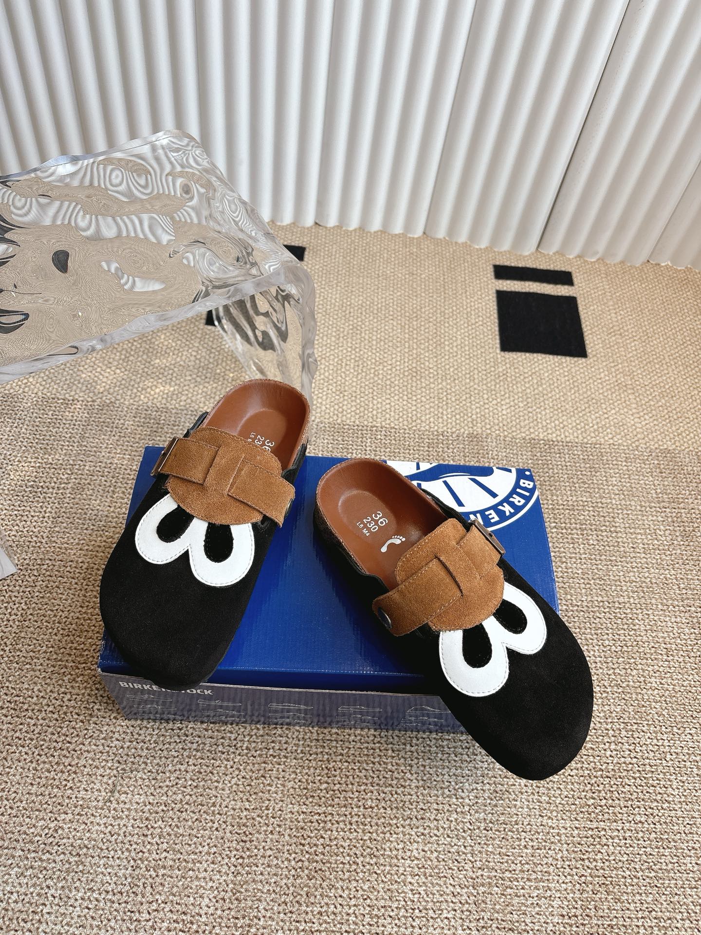 Birkenstock Boston Clog Novelty Black/White Couple Sandals Size 35-45 3 i1743620486032 5175 0 1