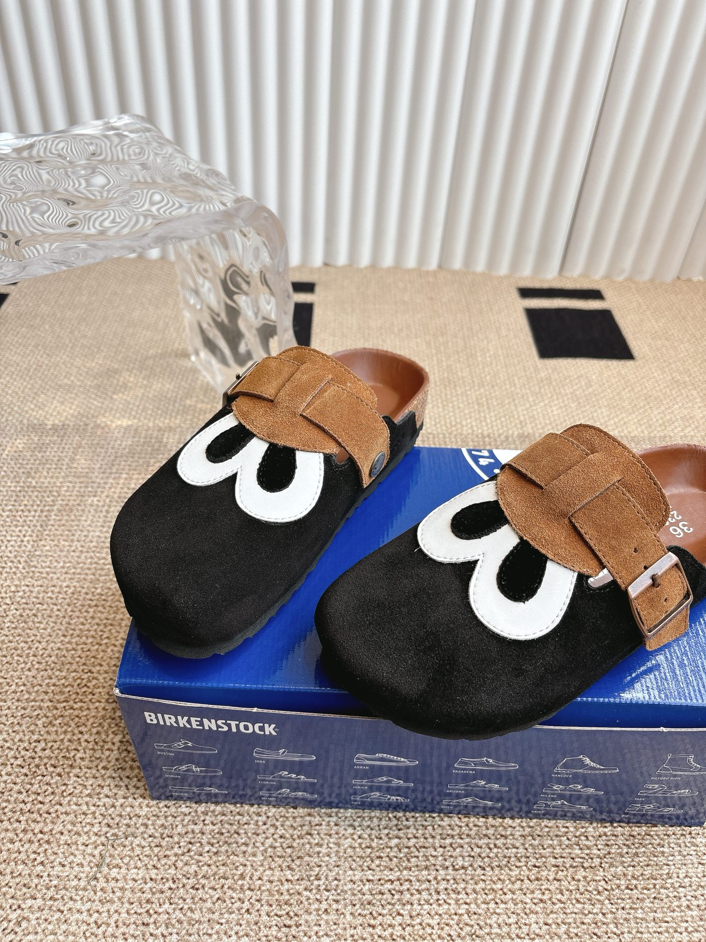 Birkenstock Boston Clog Novelty Black/White Couple Sandals Size 35-45 7 i1743620486054 9926 0 5