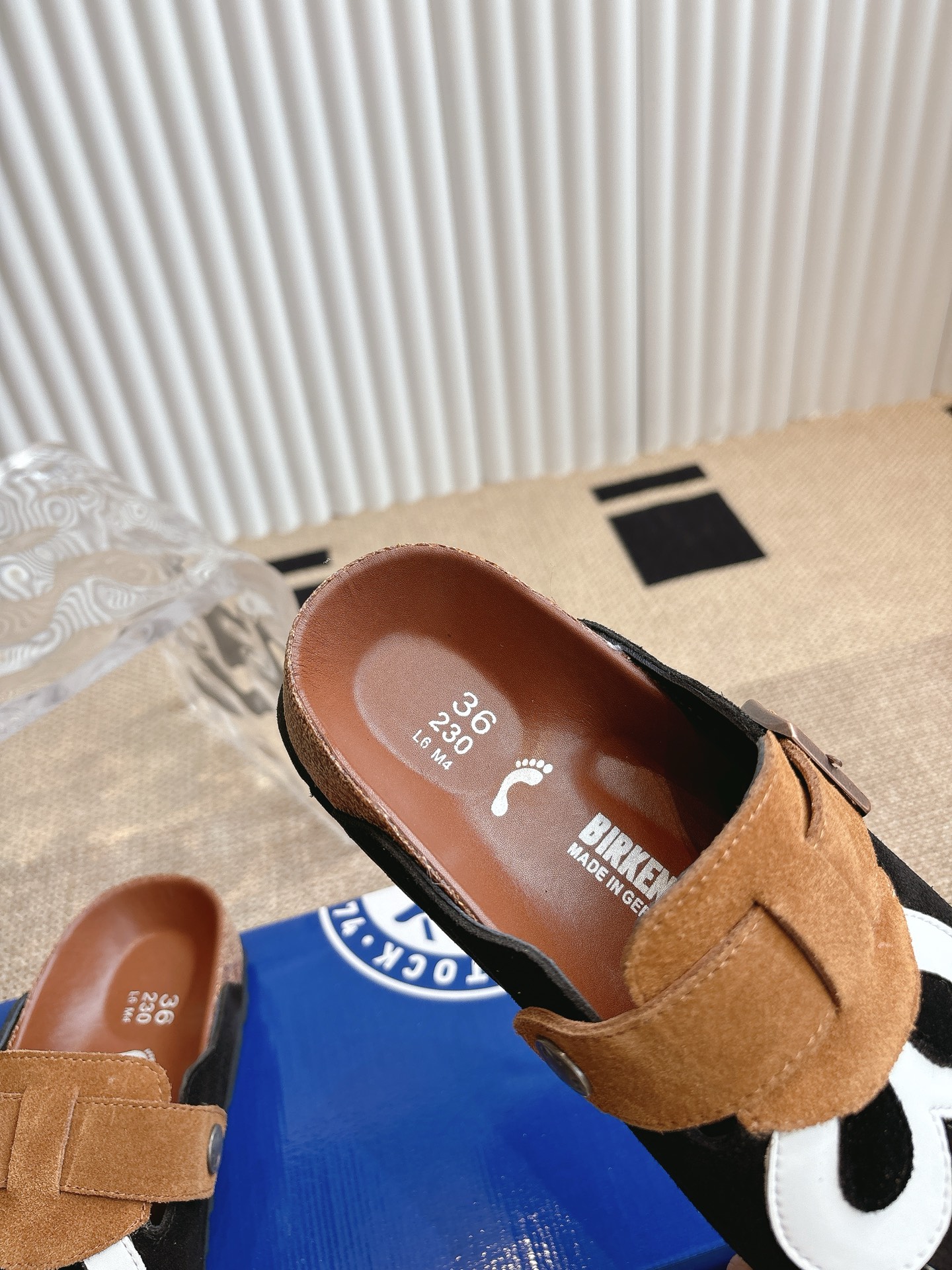 Birkenstock Boston Clog Novelty Black/White Couple Sandals Size 35-45 8 i1743620487216 8647 0 6