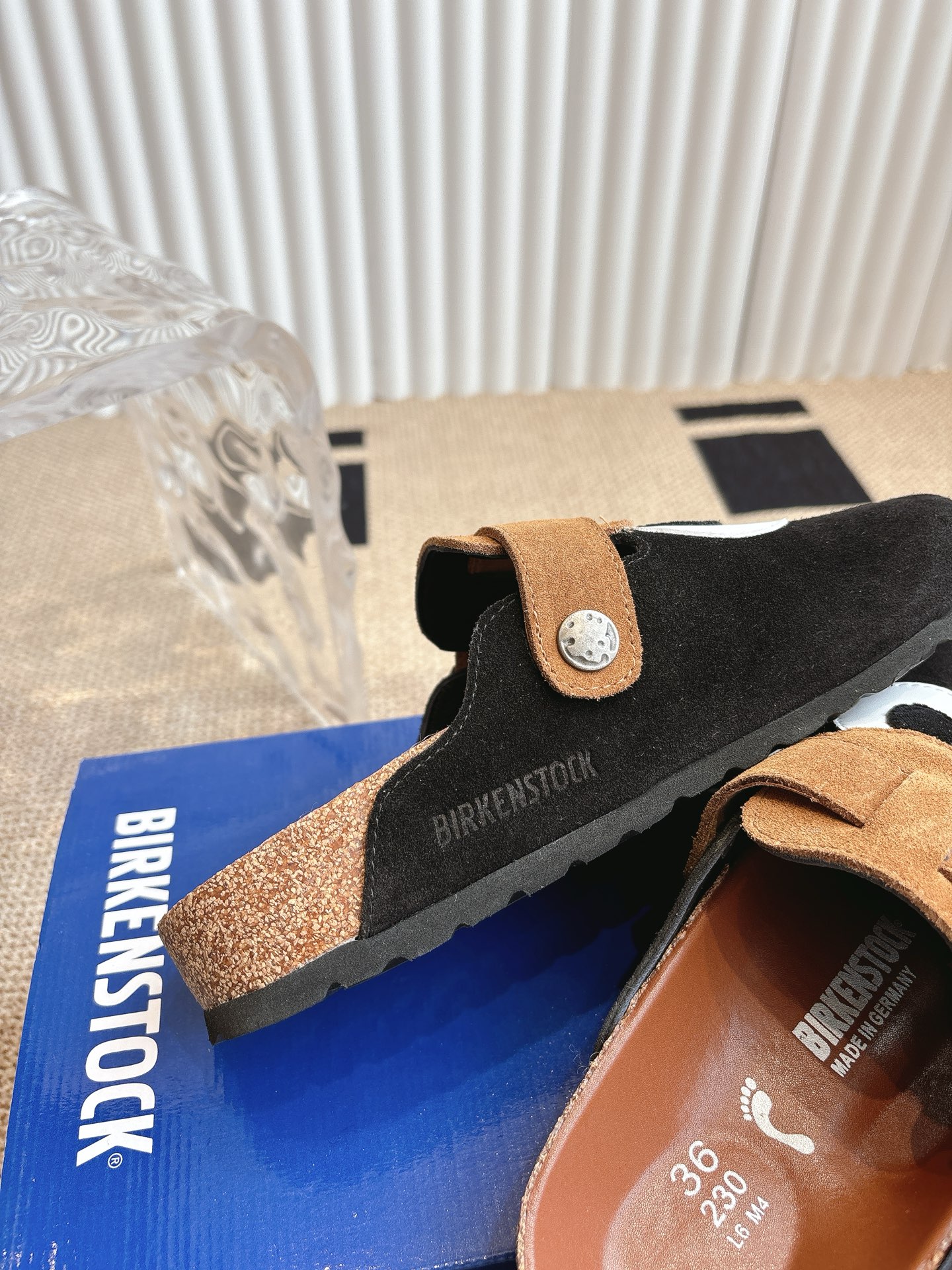 Birkenstock Boston Clog Novelty Black/White Couple Sandals Size 35-45 9 i1743620487220 3280 0 7