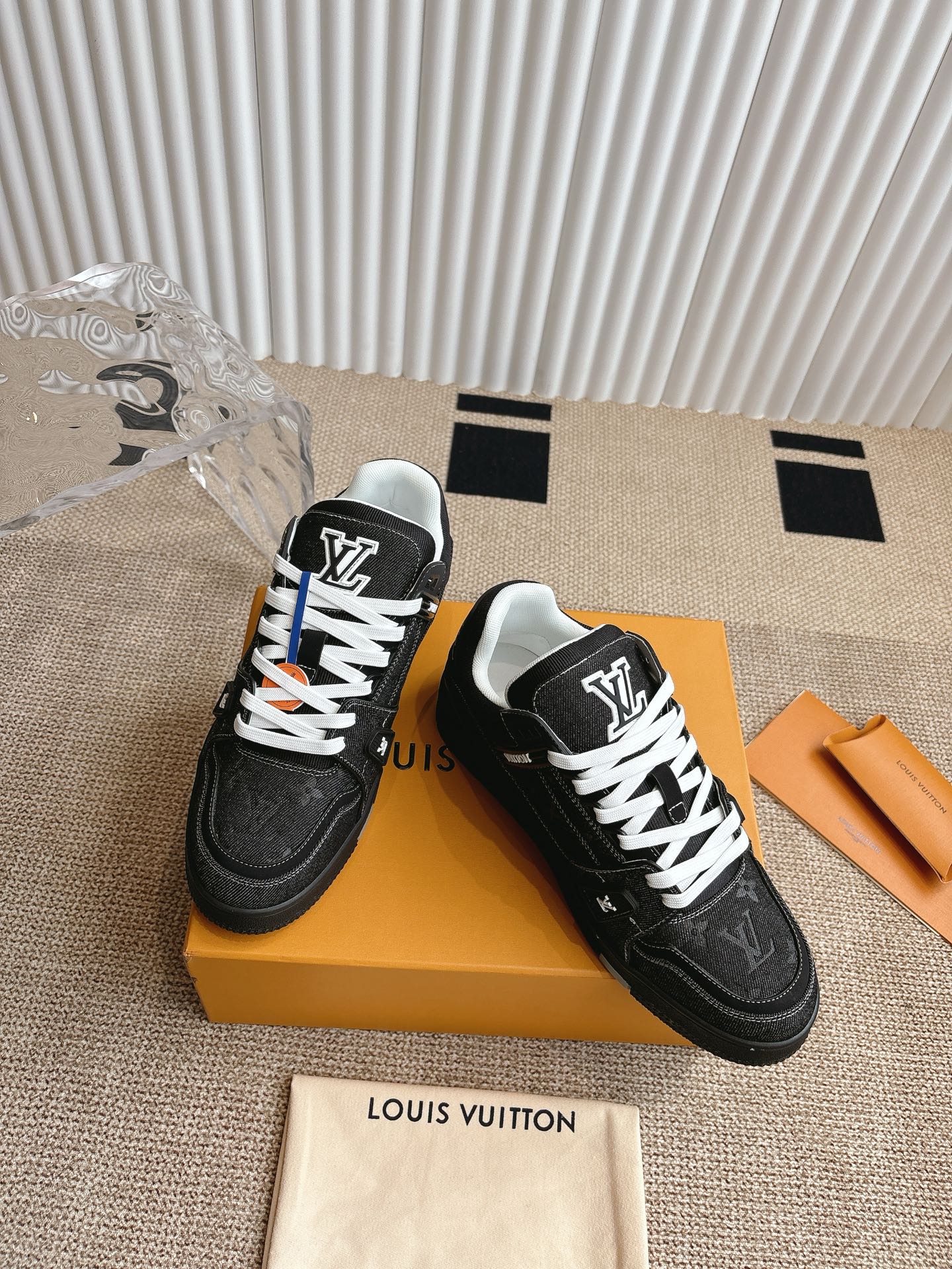 Louis Vuitton Trainer Sneakers, Monogram Leather Patchwork, Black, Size 35-45 3 i1743838020467 3006 0 1