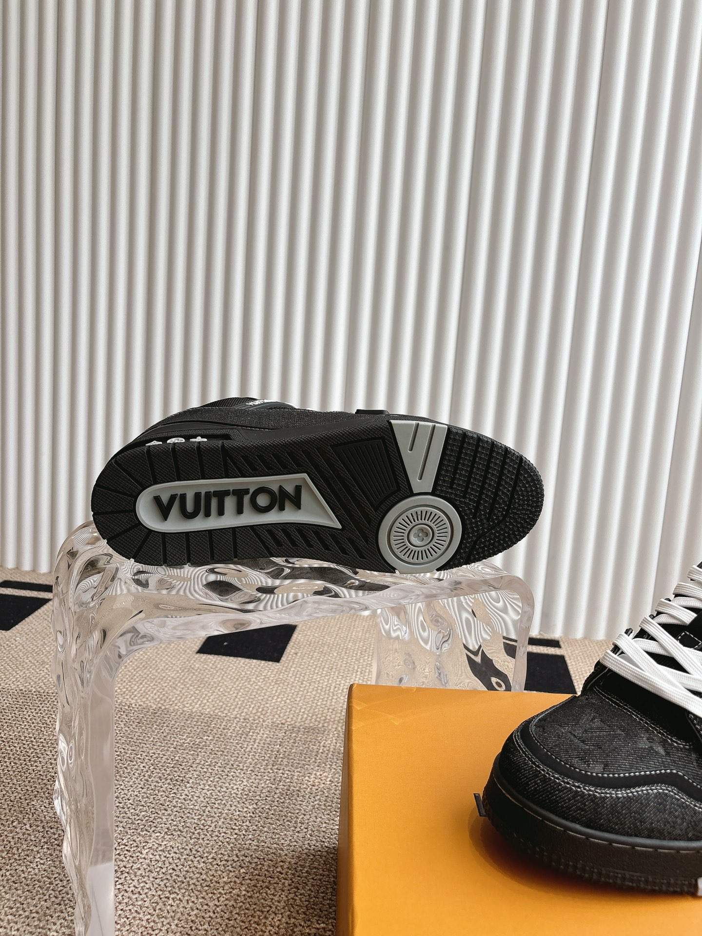 Louis Vuitton Trainer Sneakers, Monogram Leather Patchwork, Black, Size 35-45 10 i1743838020467 8320 0 8