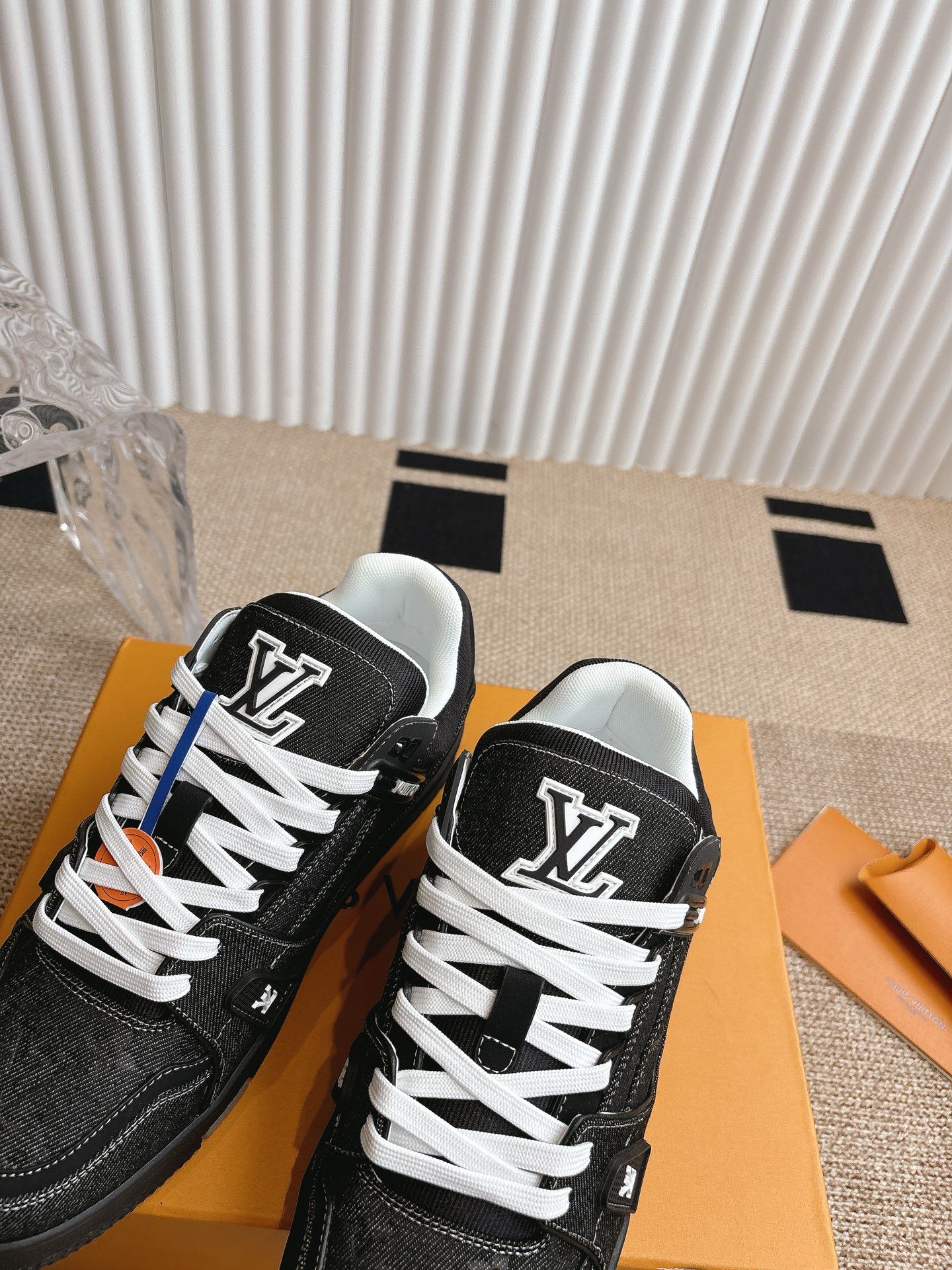 Louis Vuitton Trainer Sneakers, Monogram Leather Patchwork, Black, Size 35-45 7 i1743838020467 9250 0 5