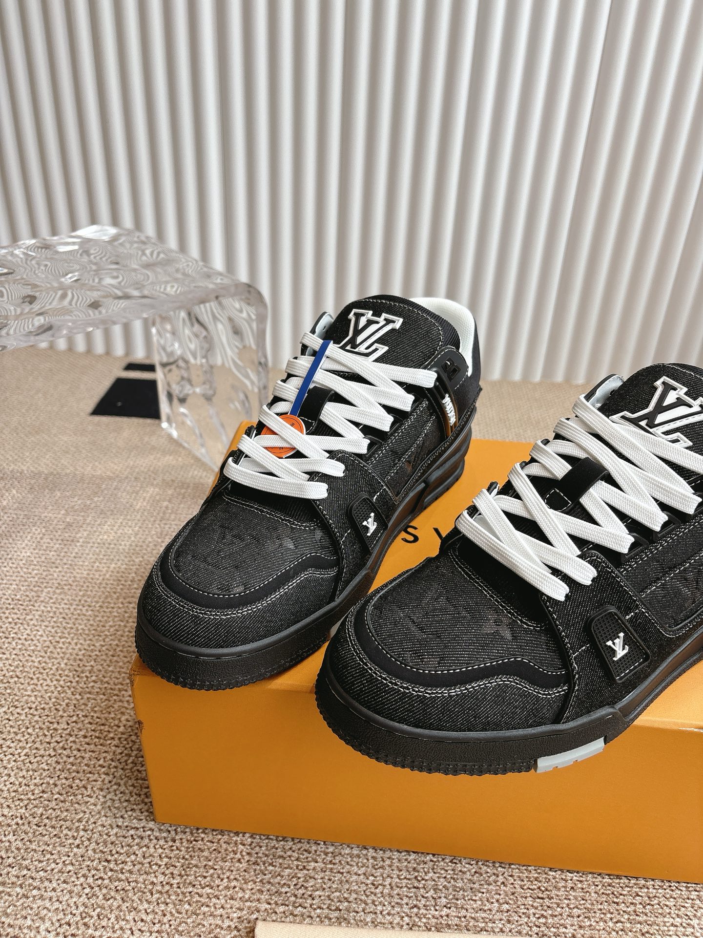 Louis Vuitton Trainer Sneakers, Monogram Leather Patchwork, Black, Size 35-45 8 i1743838026143 8700 0 6