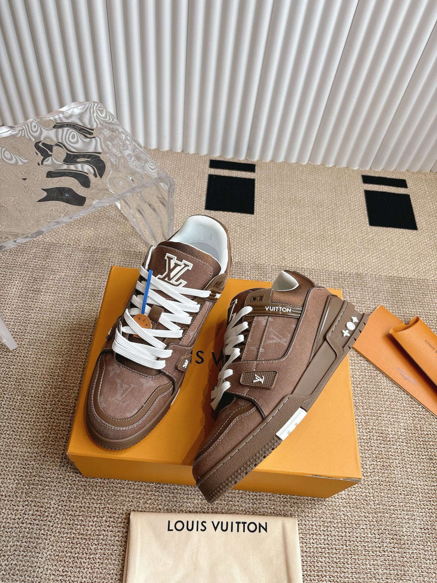 Louis Vuitton Trainer Monogram Low-Top Sneakers Brown Leather Size 35-45 4 i1743838185475 4860 0 3